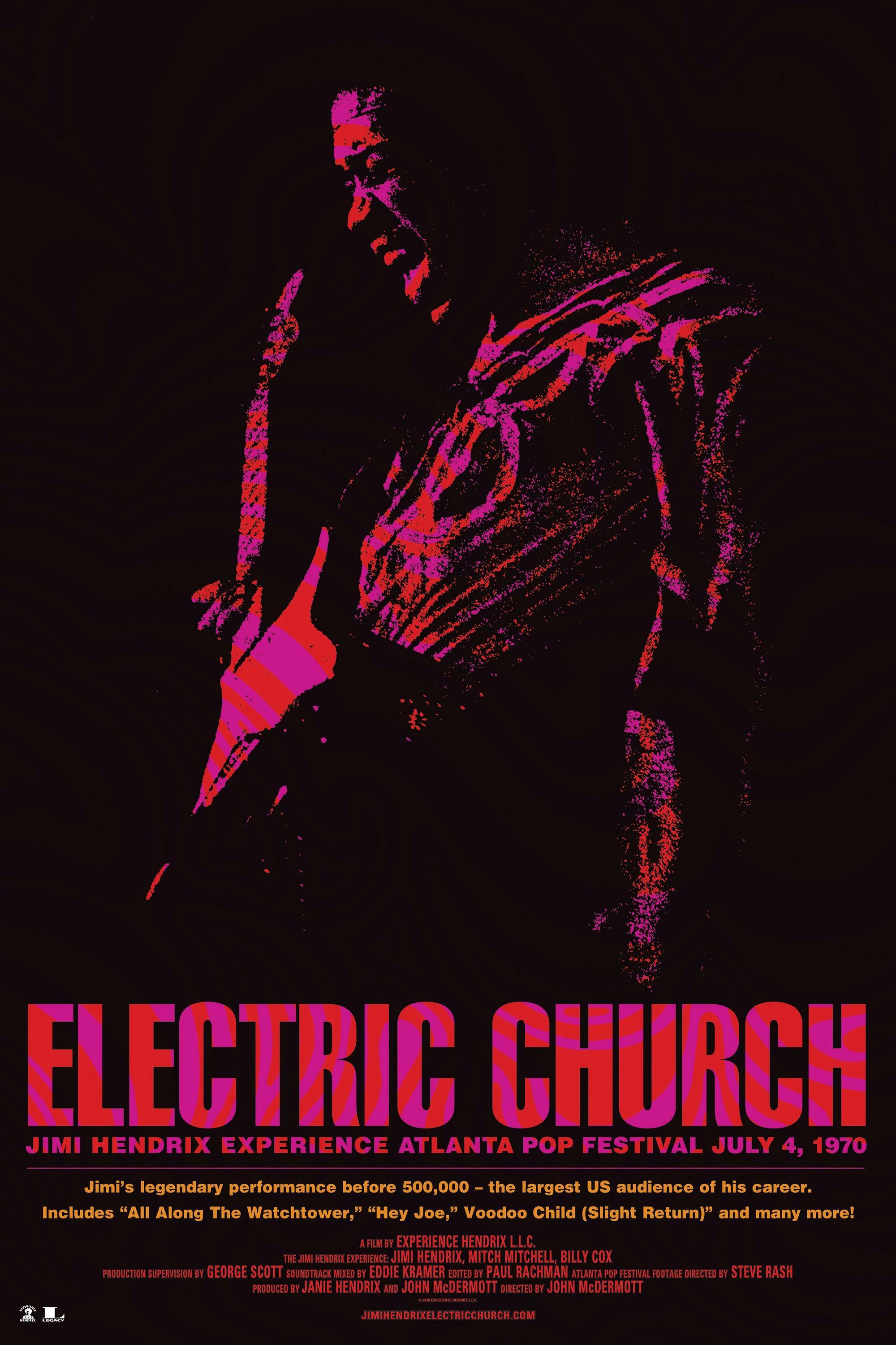Jimi Hendrix Electric Church show poster