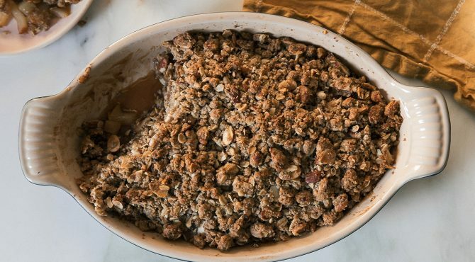 Almond Oat Pear Crumble