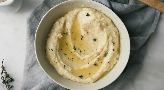 Cheesey Thyme Mashed Potatoes