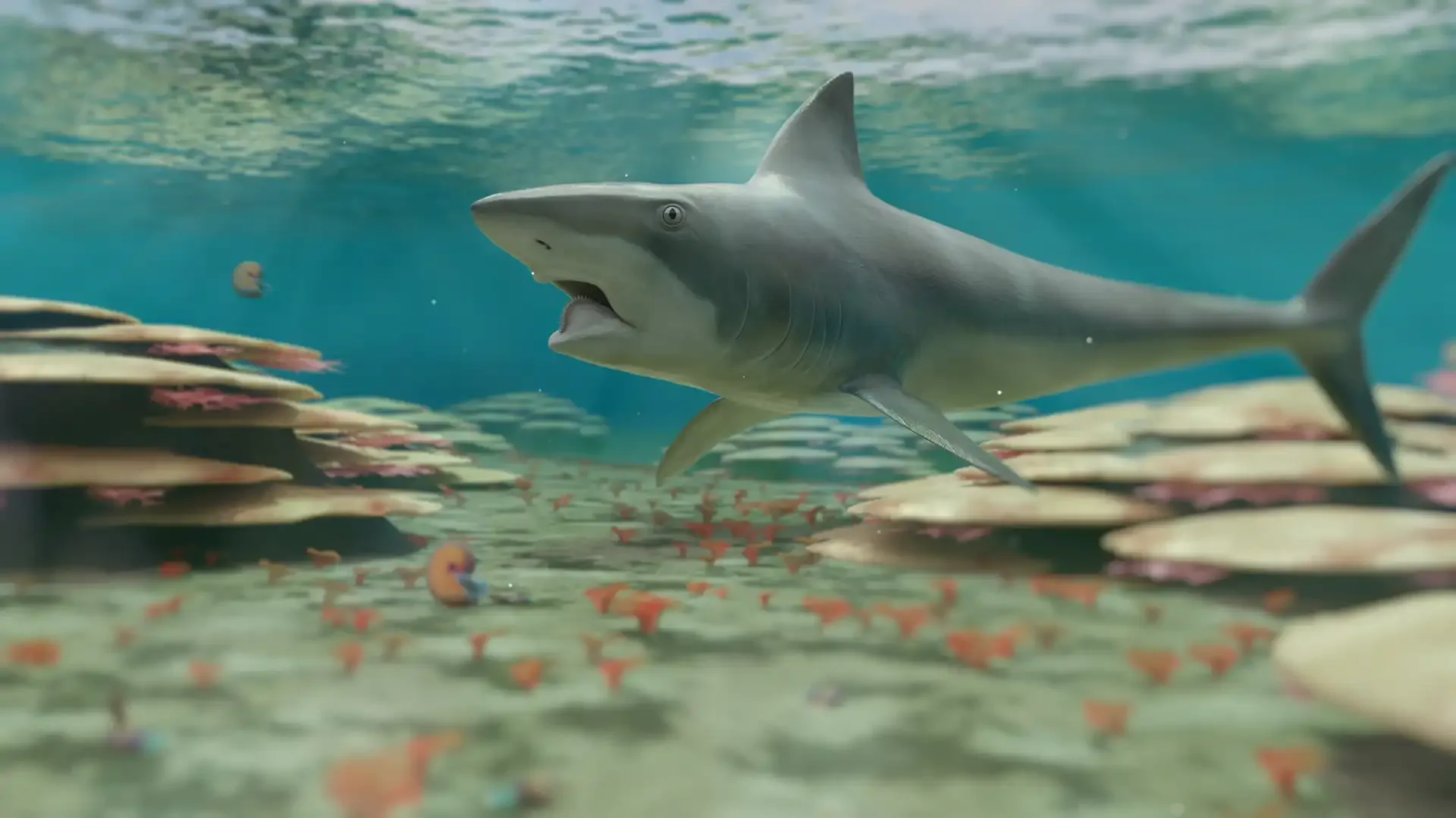 Illustration of Helicoprion known for its bizarre buzz-saw-like tooth whorl